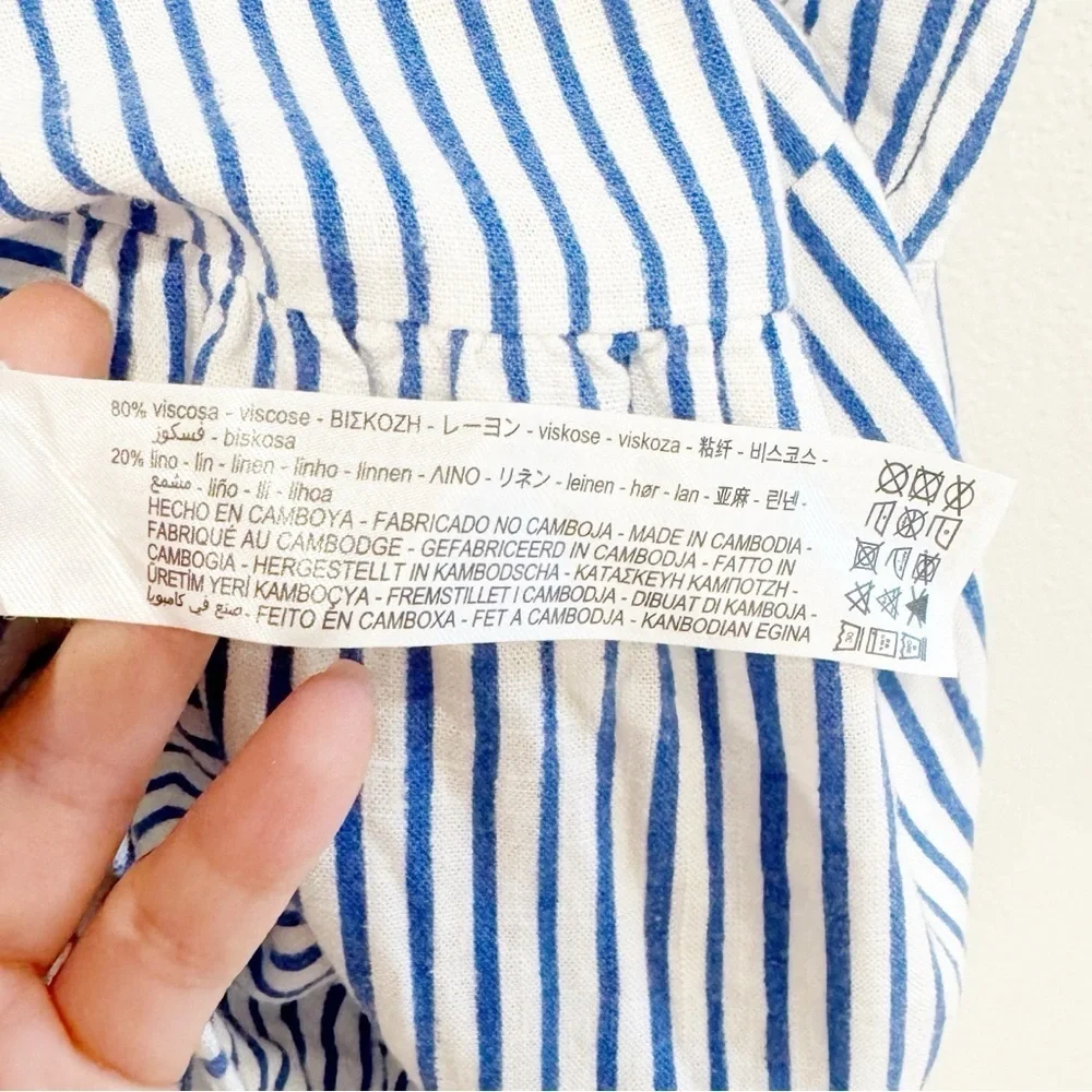 Zara striped linen